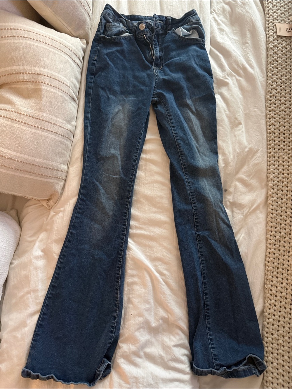 Junior girls Dark Blue Flare Jeans